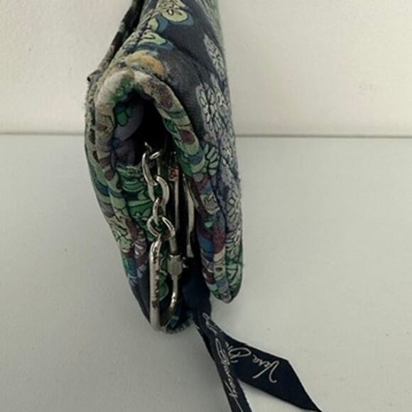 Vera Bradley Blue Rhapsody Taxi Wallet Compact Cotton Wallet For Crafts/Repairs - Picture 4 of 16